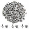 Uxcell 100pcs 8mm Hole Plastic Rivets Car Auto Door Bumper Fender Retainer Push In Clip Gray