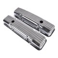 Short Valve Covers Replacement For Chevy Small Block 283 302 305 327 350 400 Engines 1958-1986 Silver 