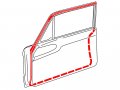 Auto Krafters Compatible Replacement For Door Weatherstrips Lh Rh Rubber Seal Pair 1963-64 Galaxie Monterey Custom 2-dr Sedan