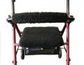 Allman Premium Black Fleece Seat Back Cover For Rollator 