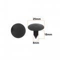 Uxcell 20 Pcs Black Plastic Rivet Lining Trim Panel Mat Clips For Toyota