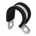 Uxcell 18mm Dia Epdm Rubber Lined P Clips Cable Hose Pipe Clamps Holder 5pcs