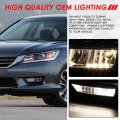 Pair Of Oe Style Crystal Lens Halogen Fog Lights W Switch For Accord Sedan 13-15