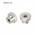 Uxcell Knurled Thumb Nuts 10pcs M8x1 25mm Iron Round Knobs Fasteners For 3d Printer Parts Silver Tone