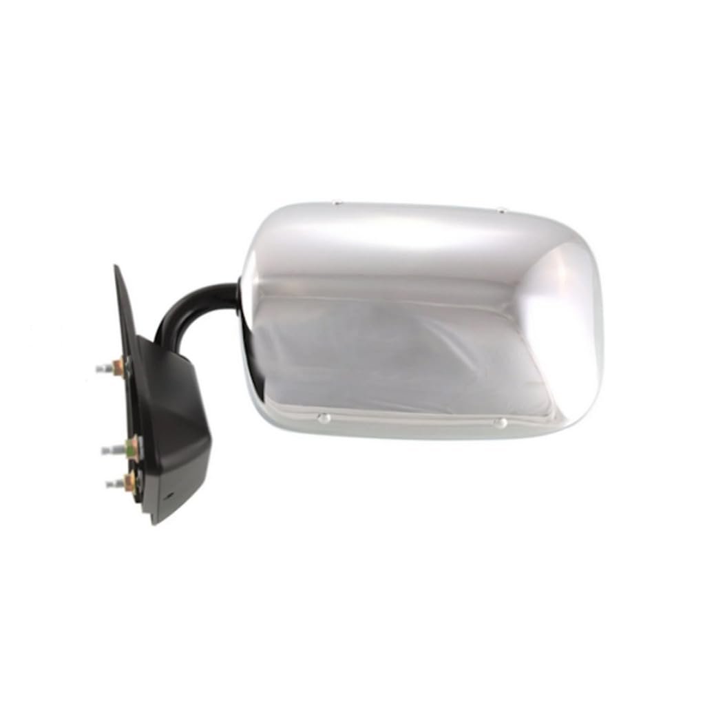 Driver Side Door Mirror For Gmc C2500 C3500 1990 2000 Manual Non Heated Full Size Foldaway Polished Stainless Steel Replaces