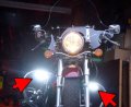 Xenon Driving Fog Lamp Kit For Kawasaki Vulcan 1600 Vn1600 55 Watt H3 White Bulbs With Led Switch And Mounting Brackets 