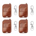 Key Fob 4pcs Cloning 433mhz 4 Channel Controller For Garage Door Gate 
