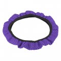 X Autohaux Universal 15 Anti Slip Steering Wheel Cover Elastic Stretch Mesh Cloth Accessory For Car Purple