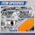 Fo2502244 Factory Style Halogen Headlight Assembly Compatible With Ford Focus S Se Sel 2008-2011 Driver Left Side Chrome