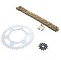 Yamaha Yz125 Gold O Ring Chain And Sprocket Kit 12 50 114l For 1999 2000 2001 2002 2003 2004 Models Silver Steel Front Rear
