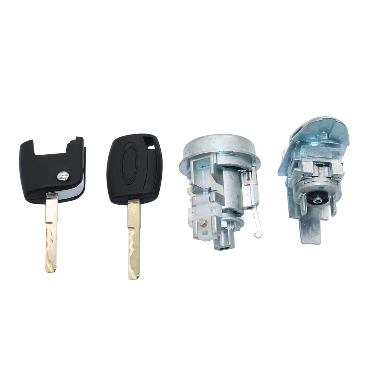 Ignition Door Lock Cylinder W Keys Shells For Ford Fiesta 2011-2019