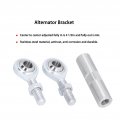 Qiilu Rod End Bearings 2 1 2in Adjustable Tensioning Stainless Steel Alternator Bracket Fit For Sbc Bbc 350 454 Engine
