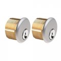 Rockwell Security Mortise Keyed Cylinder Lock Pair In Aluminum Finish Different 