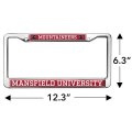 Mansfield University Mascot Full Size Standard License Plate Metal Frame