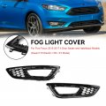 Topteng Pair Front Bumper Fog Light Lamp Cover Bezel Grill For Ford Focus 2015-2017 4 Door Sedan And Hatchback Models