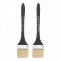 Uxcell 2 Width Small Paint Brush Natural Bristle With Wood Handle Painting Tool For Wall Door Cabinets Furniture Fences White