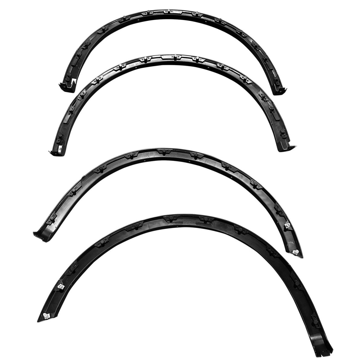 Ikon Motorsports Fender Flares For 2015-2017 Ford F-150 F150 4pcs Driver Passenger Side Replacement Flare Wheel Protector