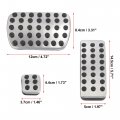 X Autohaux 3 Pcs Car Anti-slip Brake Gas Foot Pedal Pads Stainless Steel Accelerator Covers For Mercedes-benz