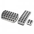 X Autohaux 3 Pcs Car Anti-slip Brake Gas Foot Pedal Pads Stainless Steel Accelerator Covers For Mercedes-benz