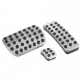 X Autohaux 3 Pcs Car Anti-slip Brake Gas Foot Pedal Pads Stainless Steel Accelerator Covers For Mercedes-benz