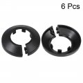Uxcell 32mm Pipe Cover Decoration Pp Plastic Water Escutcheon Black 6pcs