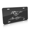 Ipick Image Made For Ford Mustang Script Black Carbon Fiber Look Graphic Special Aluminum Metal License Plate