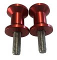 Red Swing Arm Spools For Suzuki Sv-1000 And Sv-1000s 2003 2004 2005 2006 2007 8mm Spool Sliders With Stainless Steel Bolts