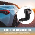 2pcs Car 5 16 Fuel Line Quick Connector Nylon Hose Pipe Release 90 Degree Female Connect For To Id Tubing