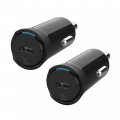 Scosche Cpdc20 Powervolt 20-watt Certified Usb Type-c Fast Car Charger With Power Delivery 3 0 For All Usb-c Devices Pack Of 2