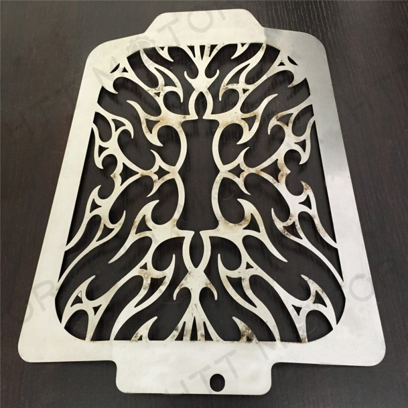 Flame Radiator Grille Cover Guard Protector For 2006 2013 Suzuki Boulevard M109 Chromed Stainless Steel