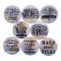 Twisted R Design Wooden Cabinet Knobs Set Of 8 Wood Use As Drawer Dresser Small Gray And Gold Abstract 1 5 Inches 
