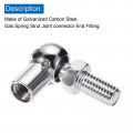 Uxcell Gas Spring Strut M8x1 25 Joint Fitting Female Threaded Connectors Steel Silver Tone 8pcs