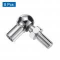 Uxcell Gas Spring Strut M8x1 25 Joint Fitting Female Threaded Connectors Steel Silver Tone 8pcs