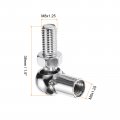 Uxcell Gas Spring Strut M8x1 25 Joint Fitting Female Threaded Connectors Steel Silver Tone 8pcs