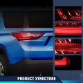 Led Tail Light Taillight Assembly For Chevy Traverse 2018-2021 84618033 Gm2804130 Driver Left Side Red Lens Rear Brake Lamp