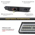 Vipmotoz Full White Led Chrome Housing Rear Side Marker Light Parking Lamp For 2010-2015 Chevy Camaro Driver Passenger