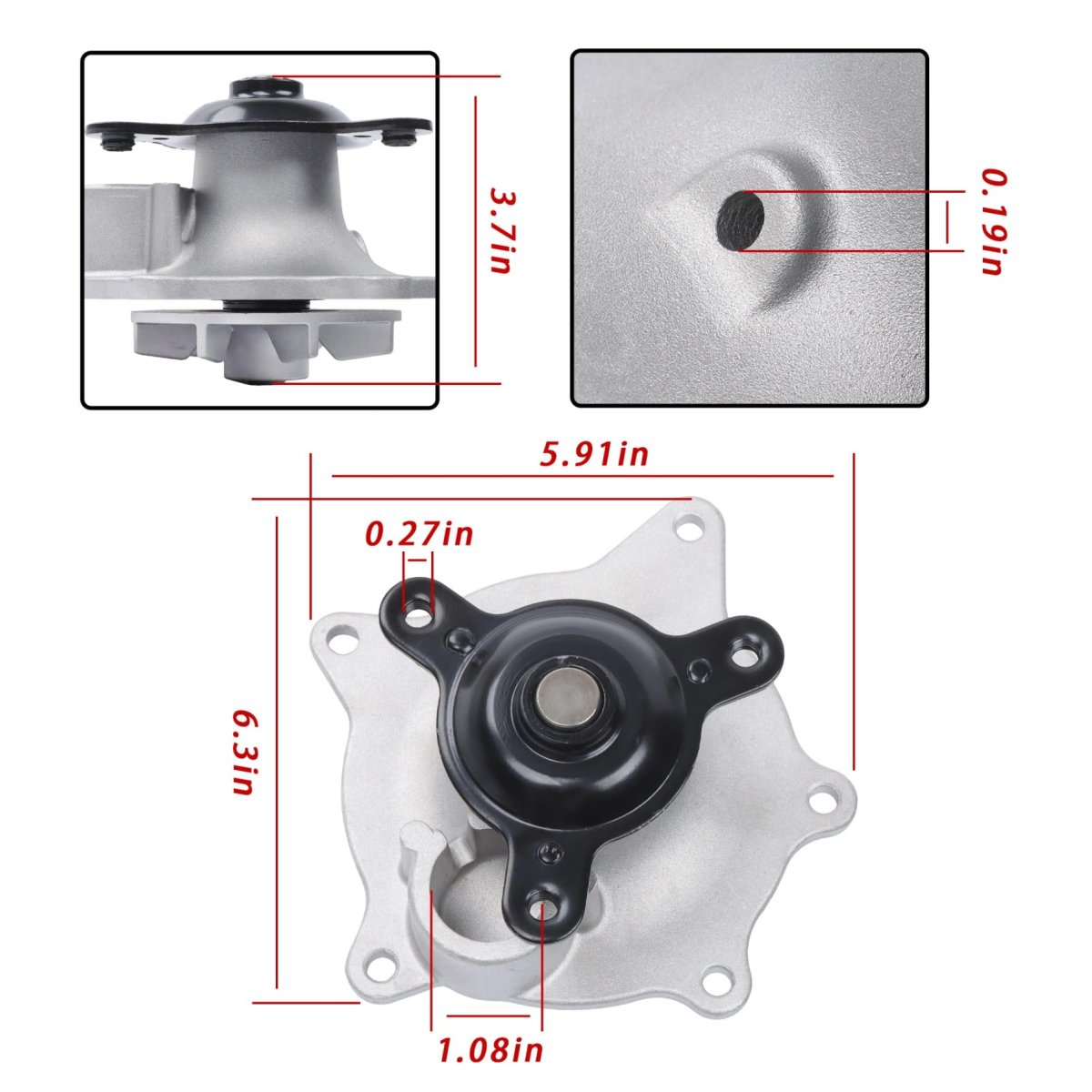 Engine Water Pump Replacement For 120-4230 Fits Town And Country Caravan Grand Voyager 2001 To 2007 3l 3 8l Includes Gasket
