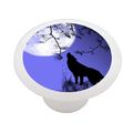 Wolf Moon Hill High Gloss Ceramic Drawer Knob 