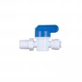 Ezrodi 2 Pack Plastic Quick Connect To Male Valve Fitting 1 4 In O D Ptc X Mip Threaded Inline Shut Off White 