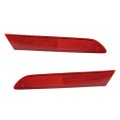 Rear Bumper Reflector Pair For Mazda Cx-7 2010 2011 2012 Driver And Passenger Side Red Lens Plastic Replaces Ma1184105 