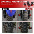 Front Rear Axle Sliders With Swing Arm Bobbins For Ninja 400 Z500 Z E1 Klx110 Z125 Pro Red Crash Protector Frame