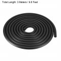 Uxcell Foam Rubber Seal Weather Strip 9mm Diameter 3 Meters Long Black