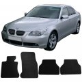 Freemotor802 For 2005-2010 Bmw E60 5 Series Floor Mats Black Nylon Car Carpets 4-pc Set 
