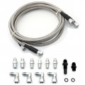 Secosautoparts 70 Inch Ss Braided Transmission Cooler Hose Line Compatible With Ford Gm For Chevy 1996-2021 Newer Id 700r4 4l60