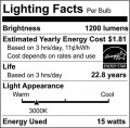 Satco S29441 15 Watt Par38 Led 3000k California Compliant 12-pack
