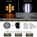 Vipmotoz Switchback Led Drl Turn Signal Lamps Compatible With 2007-2017 Jeep Wrangler Jk Amber White Clear Lens Left Driver