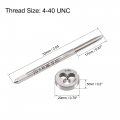 Uxcell 4-40 Unc Tap And Die Set Hss Machine Thread With Round Threading Right Hand