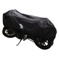 Waterproof Motorcycle Half Cover Heavy Duty Outdoor Rain Snow Dust Protection Universal Fit For Cruiser And Touring Black With 