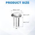 150 Pcs Brazier Head Solid Aluminum Rivets M5 Dia X 8mm Length Round Boat For Repairing Boats Machinery Aircraft Automobile