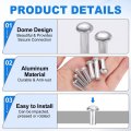 150 Pcs Brazier Head Solid Aluminum Rivets M5 Dia X 8mm Length Round Boat For Repairing Boats Machinery Aircraft Automobile